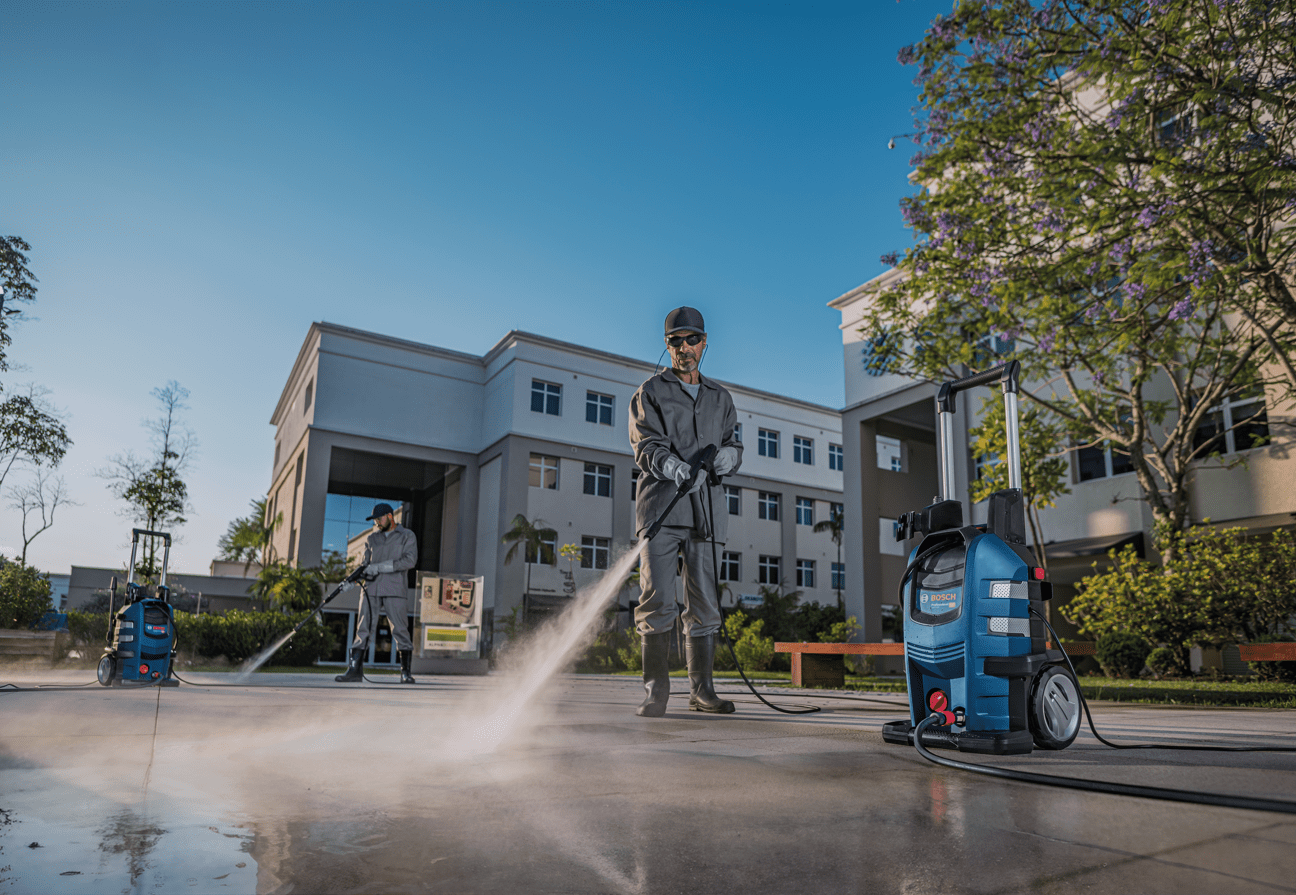 Nova linha para limpeza e jardinagem. Apare, corte, sopre e limpe com a força da Bosch.